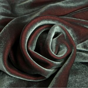 Gray Silk, Viscose Velvet fabric for Dress, Pants, Shirt, Skirt.