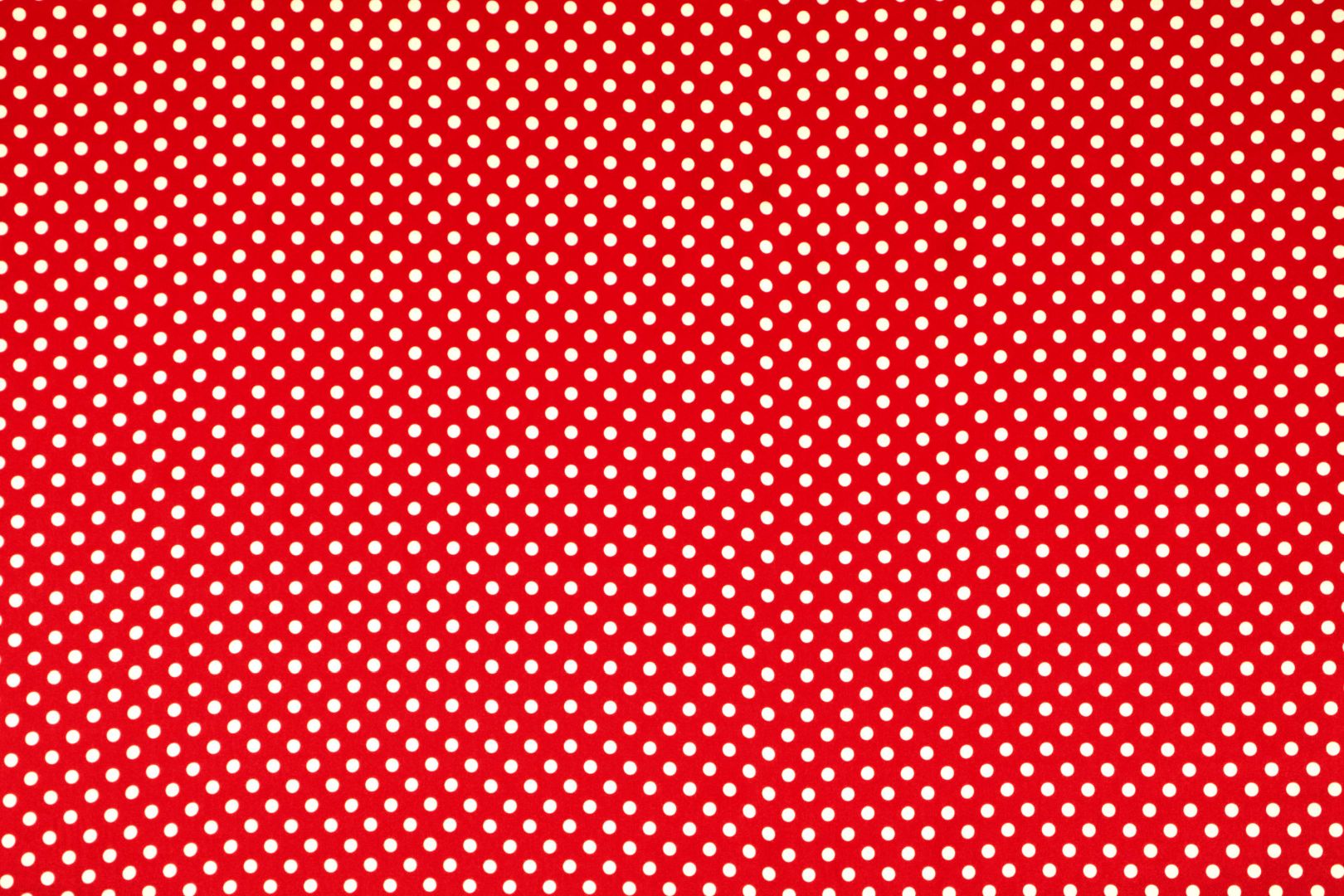 Red, White Silk Satin Polka Dot Fabric - Raso Se Omnibus Pois 201303