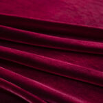 Red Silk, Viscose Velvet fabric for Dress, Pants, Shirt, Skirt.