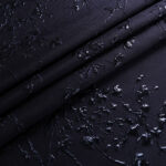 Blue Polyester Jacquard fabric for Ceremony Dress, Party dress.
