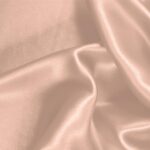 Peach Pink Silk Crêpe Satin Plain fabric for Ceremony Dress, Dress, Party dress, Shirt, Skirt, Underwear, Wedding dress.
