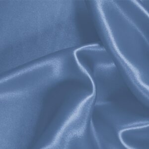 Thunder Blue Silk Crêpe Satin Plain fabric for Ceremony Dress, Dress, Party dress, Shirt, Skirt, Underwear.