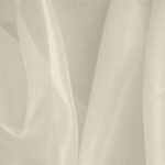 Tissu Uni Organza Blanc vanille en Soie pour Chemise, Robe, Robe de cérémonie, Robe de mariée, Robe de soirée.