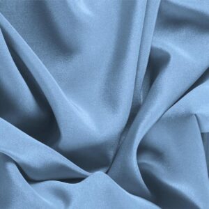 Tissu Uni Crêpe de Chine Bleu bleuet en Soie pour Chemise, Lingerie, Robe.